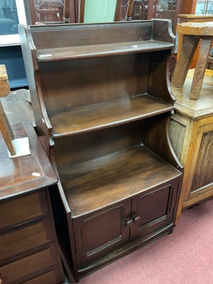 Lot 1506 - Oak Waterfall Book Cabinet in the Ercol Manner...