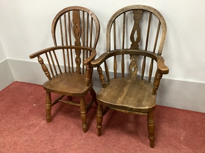 Lot 1520 - Two Small Child's Windsor Style Armchairs. (2)