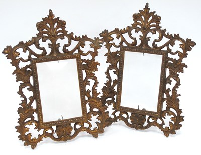 Lot 1323 - A Pair of Ormolu Easel Back Photograph Frames,...