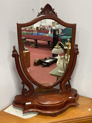 Lot 1528 - XIX Century Mahogany Dressing Table Mirror,...