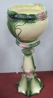 Lot 1139 - Art Nouveau Style Pottery Jardiniere on Stand,...