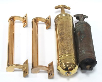 Lot 1406 - A Polished Brass Auto "Minimax" Hand Pump,...