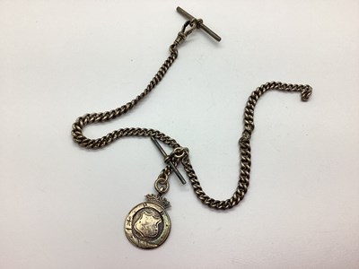 Lot 227 - A Hallmarked Silver Watch Chain, (damages), to...