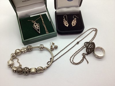 Lot 112 - Pandora; Heart Clasp Moments Snake Chain...