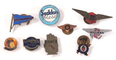 Lot 1310 - Vintage Enamelled Motering Themed Lapel Badges...