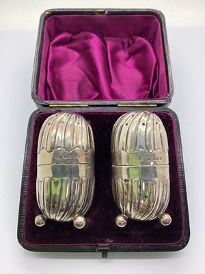 Lot 19 - A Pair of Victorian Hallmarked Silver...