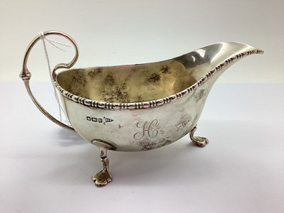 Lot 2 - Walker & Hall; A Hallmarked Silver Sauce Boat,...