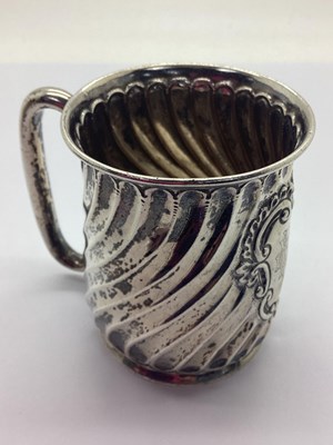 Lot 44 - A Victorian Hallmarked Silver Christening Mug,...