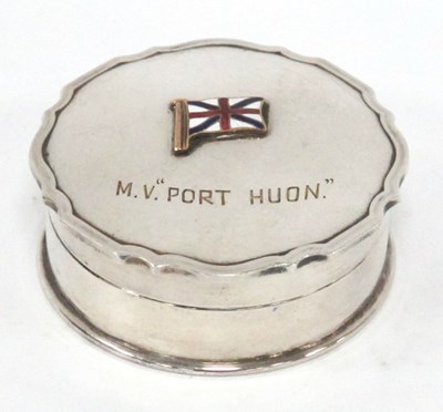 Lot 1307 - Vintage Shipping. M.V "Port Huon" White Metal...