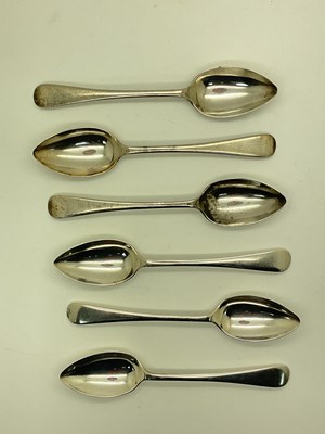 Lot 26 - A Set of Six Art Deco Hallmarked Silver Melon...