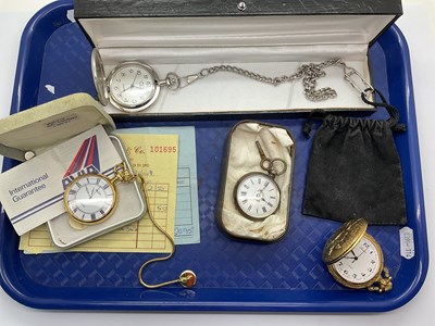 Lot 216 - A Vintage Decorative Ladies Fob Watch, the...