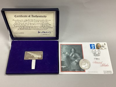 Lot 110 - 1975 Danbury Mint Concorde Silver Ingot,...