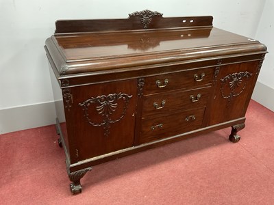 Lot 1502 - Early XX Century Mahogany Sideboard with a low...