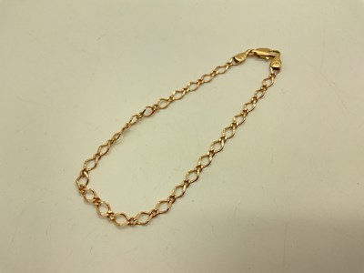 Lot 85 - A 9ct Gold Fancy Link Bracelet, 20cm long...