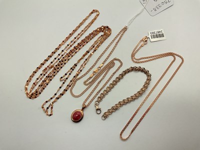 Lot 106 - An Assortment of Rose Coloured "925" Jewellery,...