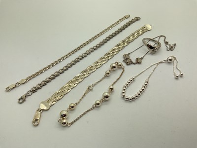 Lot 108 - An Assortment of "925" and Other Bracelets, to...