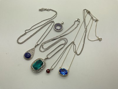 Lot 107 - An Assortment of "925" and Other Pendant...