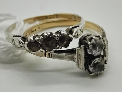 Lot 72 - An Art Deco Style Two Stone Dress Ring, the...