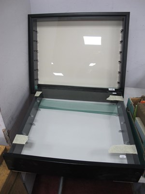 Lot 1136 - Two wall display cabinets with glass shelves...