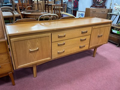 Lot 1530 - Teak Sideboard, circa 1970s with low back,...