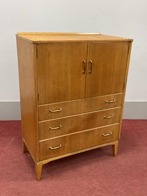 Lot 1511 - Lebus Oak Tall Boy, with low back, gilt metal...