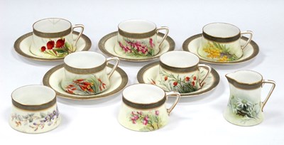 Lot 1071 - A Royal Worcester Porcelain Part Tea Service,...