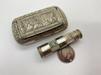 Lot 218 - A Vintage French Style Shell Inlaid Pump...