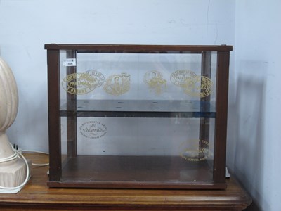 Lot 1377 - Cigar Display Cabinet, in wood and...