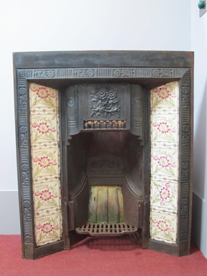 Lot 1421 - Cast Iron Fire Surround Circa 1900 with side...