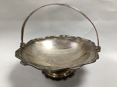 Lot 31 - A Hallmarked Silver Swing Handled Basket,...