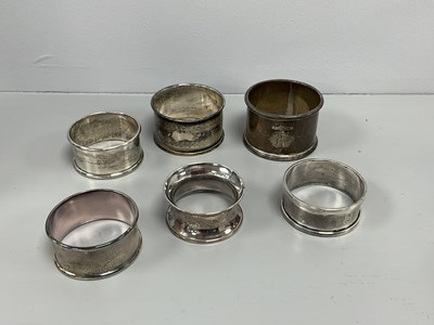 Lot 31 - An Assortment of Hallmarked Silver Napkin...