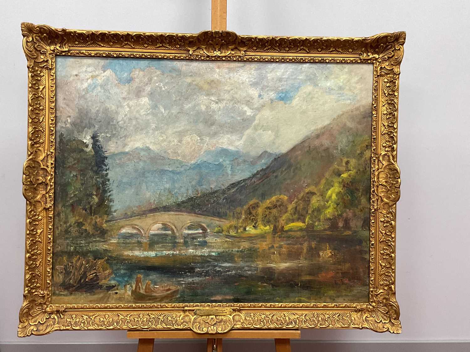 Lot 1230 - ALBERT GOODWIN (1845-1932) 
'The Old Bridge',...