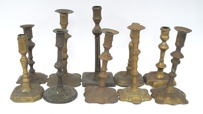 Lot 1360 - Brass Candlesticks XVIII Century and Later,...