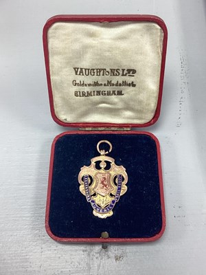 Lot 243 - A 9ct Gold Medallion Fob, "LANARKSHIRE...