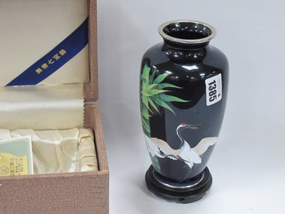 Lot 1385 - Oriental, Japanese cloisonne vase, featuring...