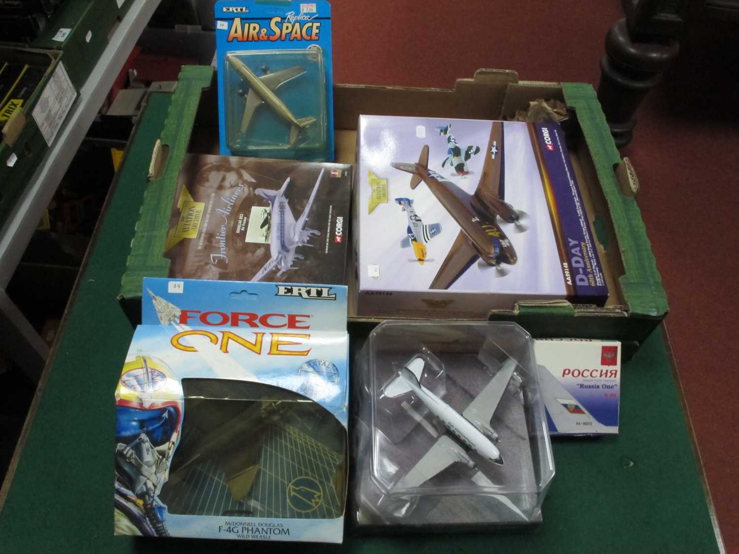 Lot 543 - Six Diecast Model Aircraft by Corgi, Schabak,...