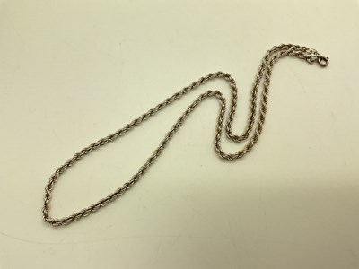 Lot 76 - A 9ct White Gold Ropetwist Chain, 45cm long (4....