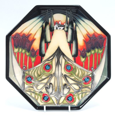 Lot 1143 - A Moorcroft Pottery Octagonal Plate, painted...