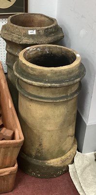 Lot 1476 - Terracotta Chimney Pots, octagonal 68cm and...