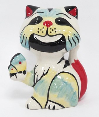 Lot 1254 - Lorna Bailey - Butterfly the Cat, 13.5cm high.