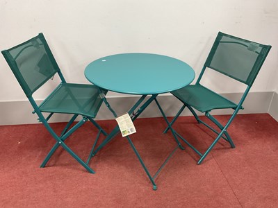 Lot 1491 - Saba Blooma Folding Patio Table and Two Chairs...