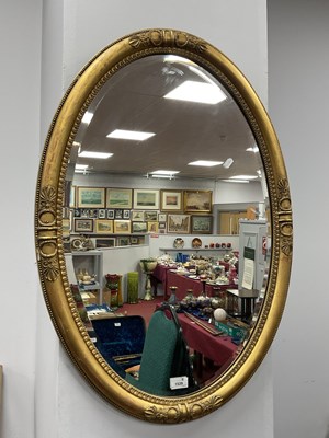 Lot 1539 - Oval Bevelled Wall Mirror, circa early XX...