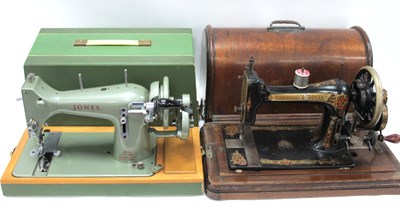 Lot 1409 - Jones and Bradbury's Soeze Sewing Machines (2).