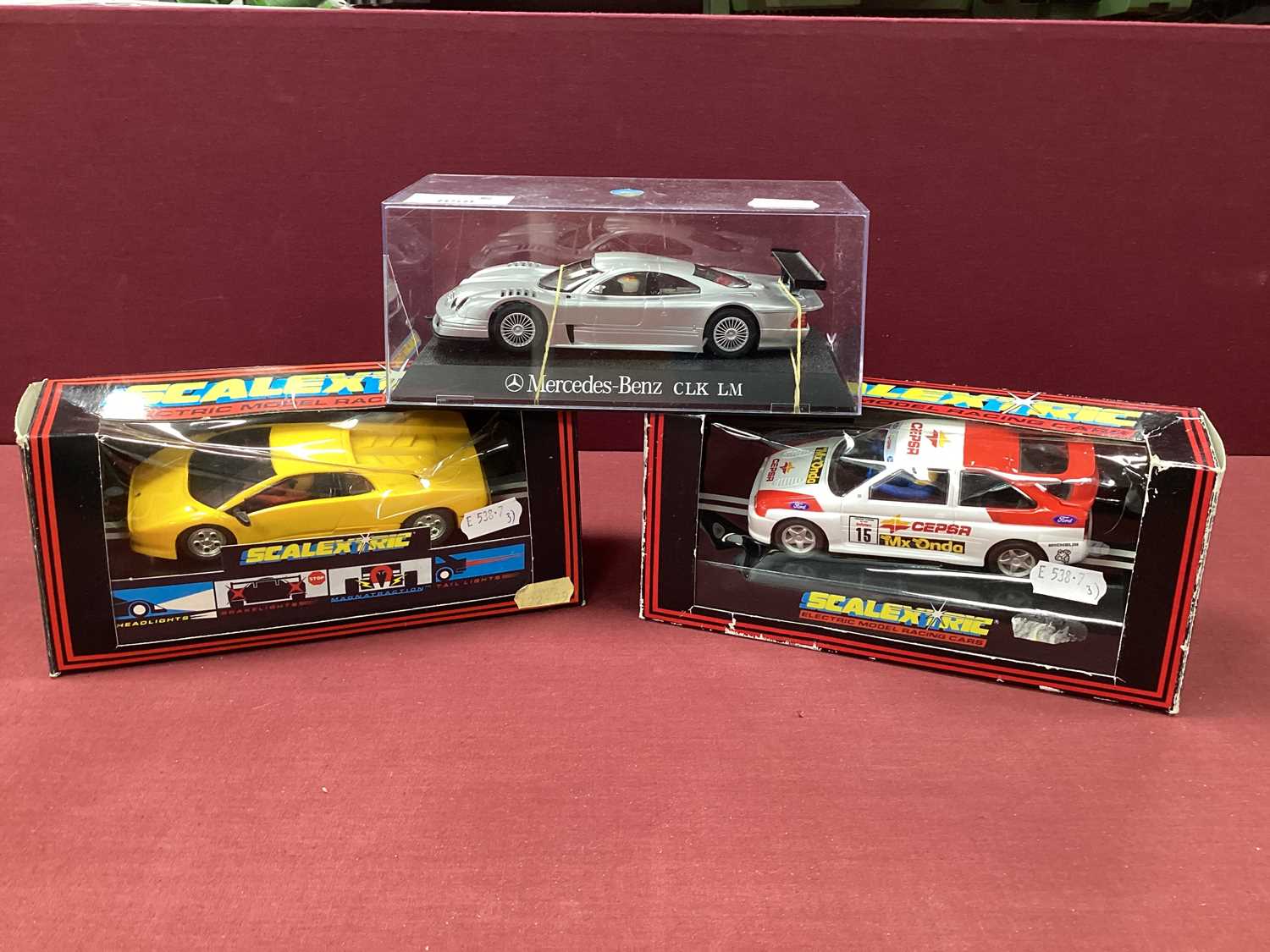 Lot 858 - Three Scalextric 1:32 Scale Slot Cars...