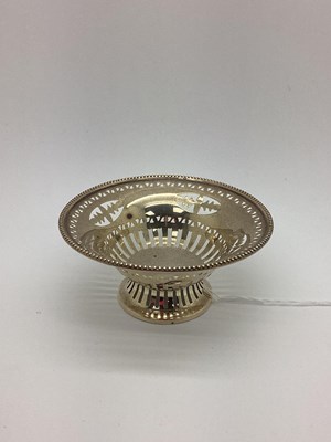 Lot 399 - A Hallmarked Silver Footed Dish, of pierced...