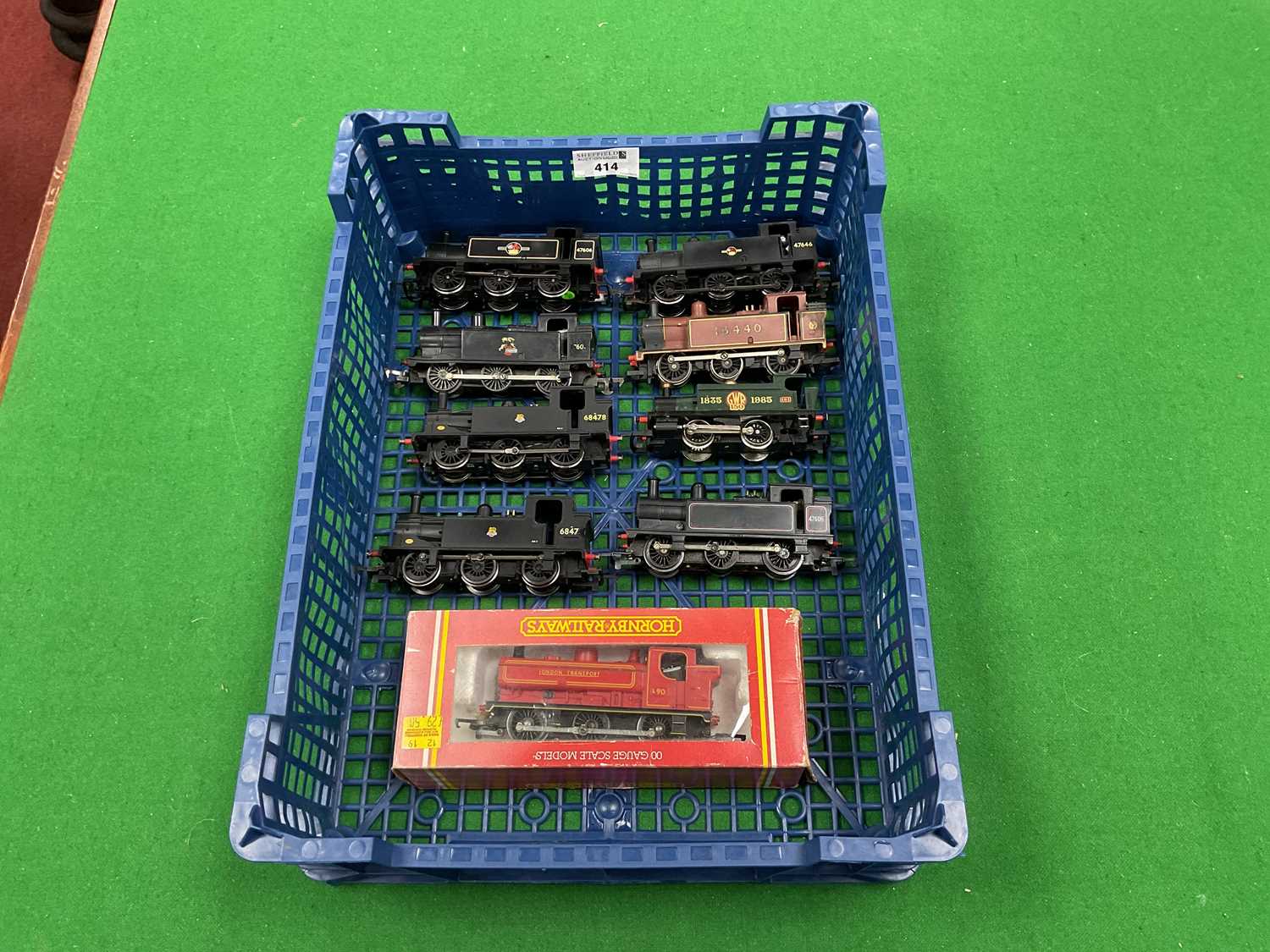 Lot 414 - Nine 00 gauge Tank Engines, by Hornby and