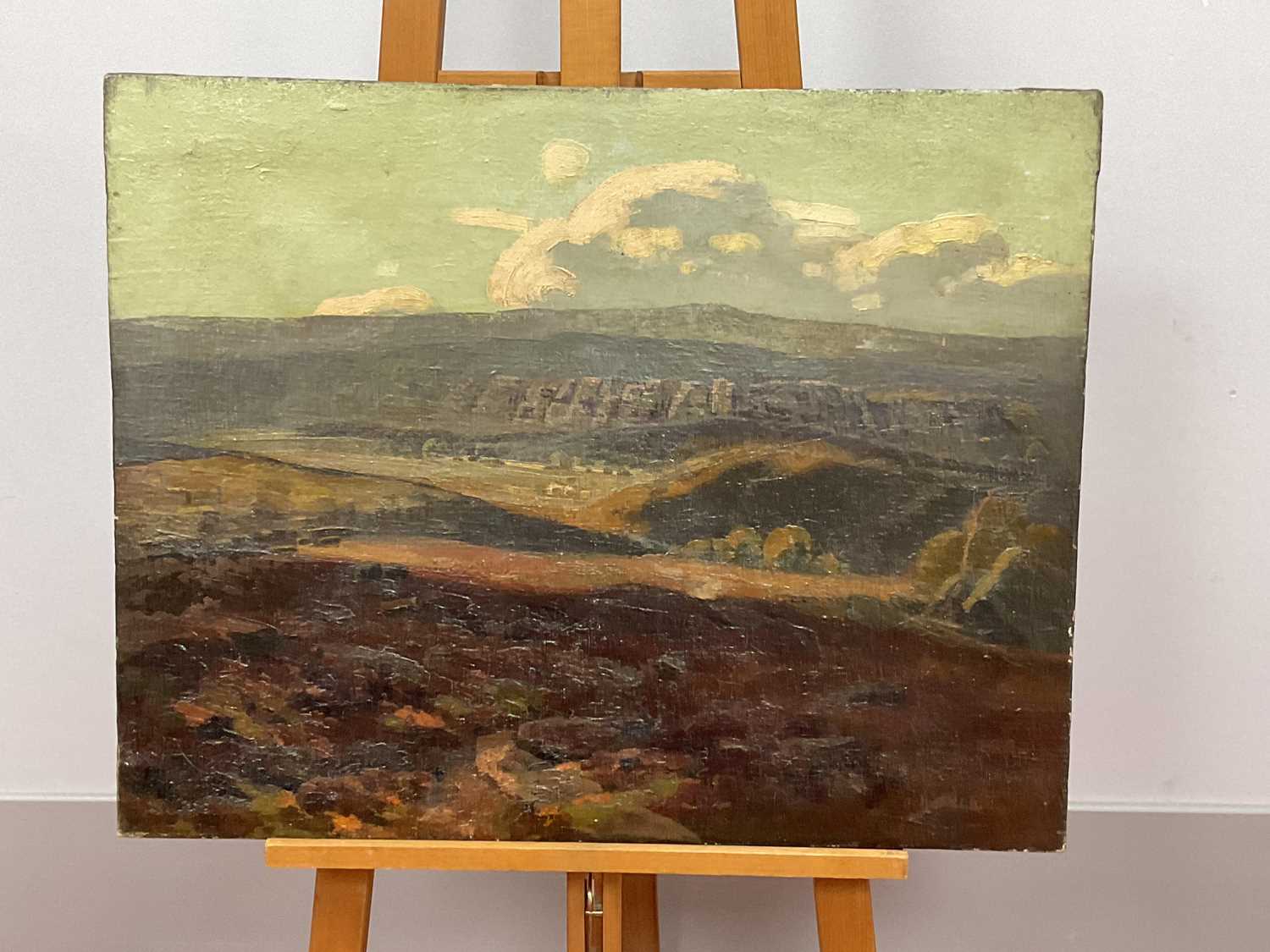 Lot 1204 - J.H. LAVER (British XIX Century) 
Moorland...
