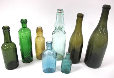 Lot 1012 - A Harrogate Spa Water Bottle, in green glass,...