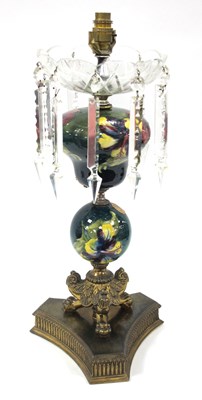 Lot 1026 - A Moorcroft Pottery Table Lamp, painted in the...