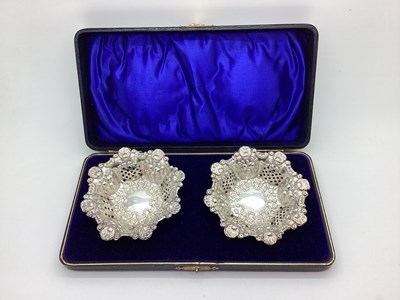 Lot 335 - A Pair of Victorian Hallmarked Silver Dishes,...